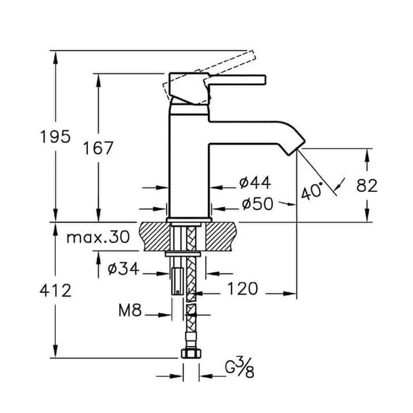 Artema Minimax S Lavabo Bataryası A41984 - Resim 2