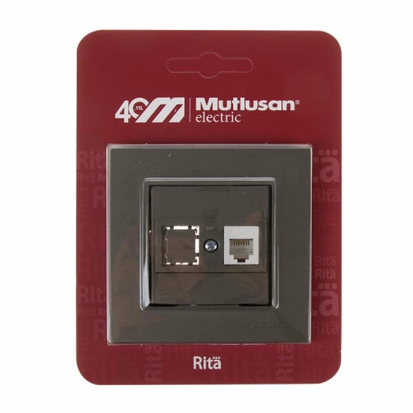 Mutlusan Rita Telefon Prizi Antrasit Blisterli 4579