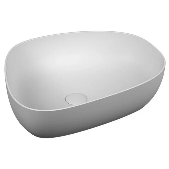 5991B401-0016 Vitra Outline Asimetrik Çanak Lavabo, 56 cm, Mat Beyaz