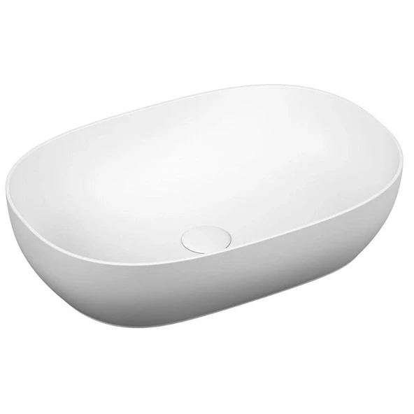 5995B401-0016 Vitra Outline Oval Çanak Lavabo, 60 cm, Mat Beyaz