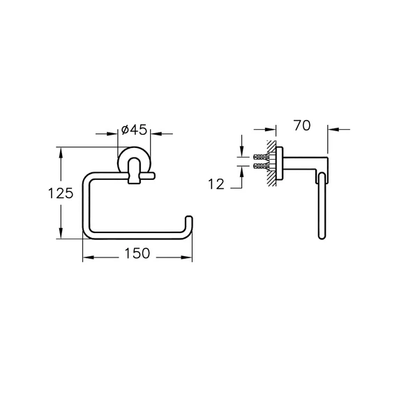 A44796 Artema Minimax Tuvalet Kağıtlığı, Krom - 2