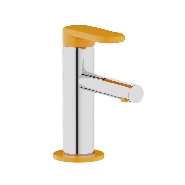 A42666 VitrA Sento Çocuklar İçin Lavabo Bataryası, Krom-Sarı