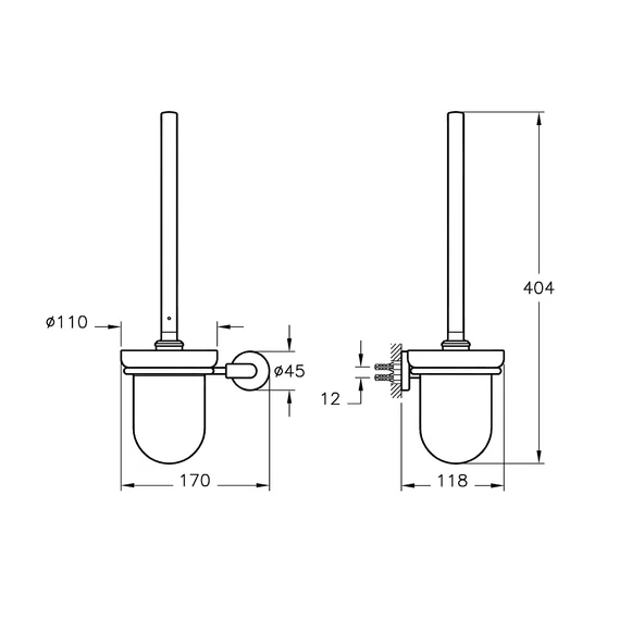 A44790 Artema Minimax Tuvalet Fırçalığı, Krom - 2