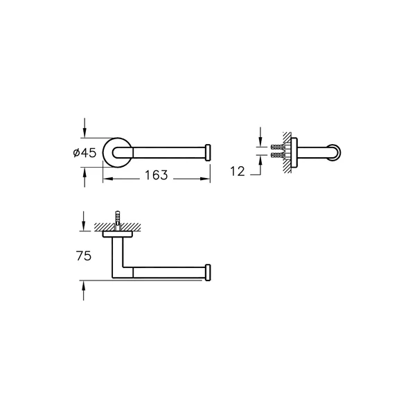 Artema Minimax Tuvalet Kağıtlığı Krom A44789 - Resim 2
