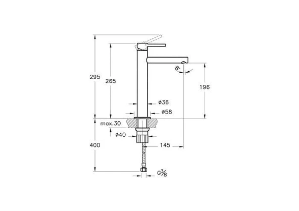 A42557 VitrA Origin Yüksek Tip Lavabo Bataryası - 2