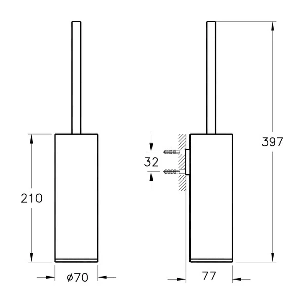 A44894 Vitra Origin Tuvalet Fırçalığı (Duvardan) - 2