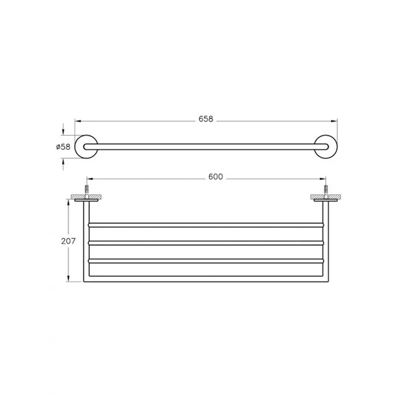 A4489926 Vitra Origin Üçlü Havluluk, Bakır - 2
