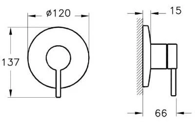 A42621 Vitra Origin Ankastre Duş Bataryası (Sıva Üstü Grubu) - 2