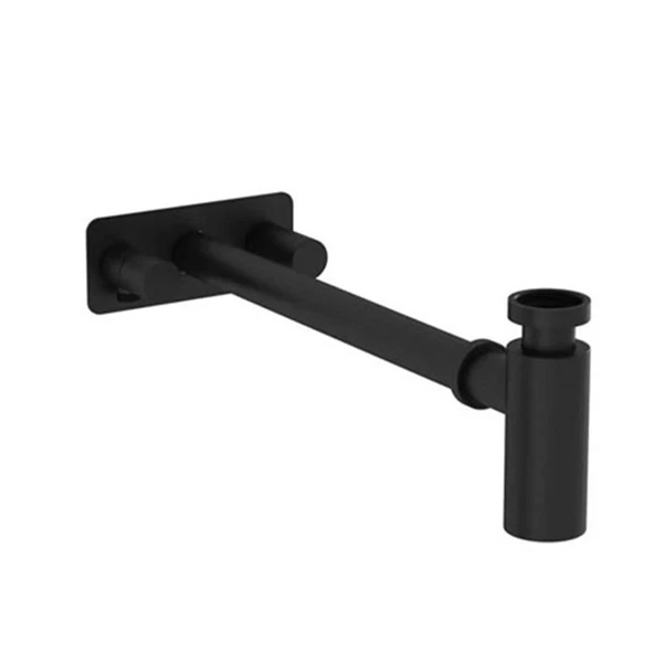 A4515936 Vitra Origin Lavabo Sifonu, Simetrik Rozet, Mat Siyah
