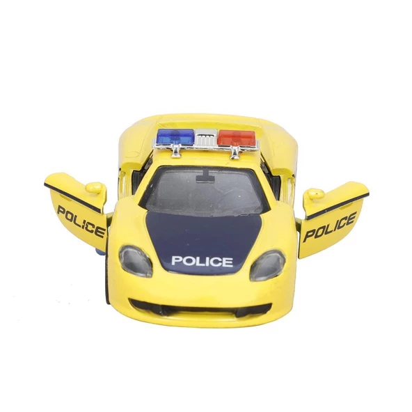 BİRLİK METAL ÇEKBIRAK IŞIKLI SPOR POLİS ARABALARI FY5038P-12D - 6
