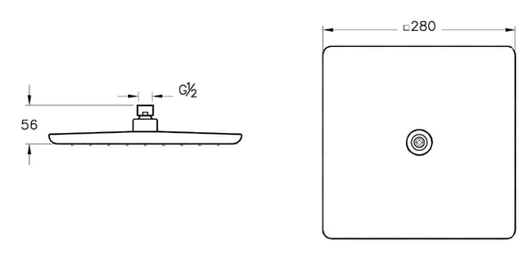 A45632STA Artema Shine Square Duş Başlığı, 28 cm - Resim 2