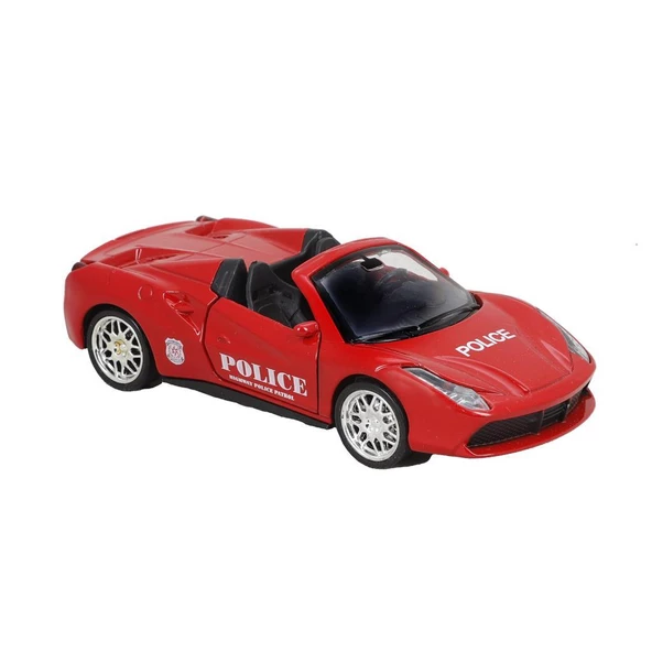 BİRLİK METAL ÇEKBIRAK IŞIKLI SPOR POLİS ARABALARI FY5038P-12D - 10