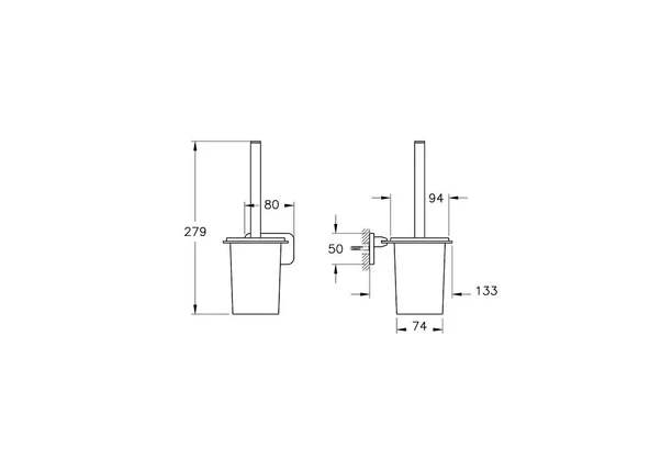 A44135 Vitra Base 600 Tuvalet Fırçalığı (Duvardan) - 3