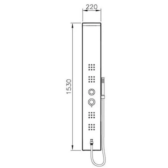 A45807 Vitra Shake Masajlı Duş Sistemi, Beyaz - Resim 2