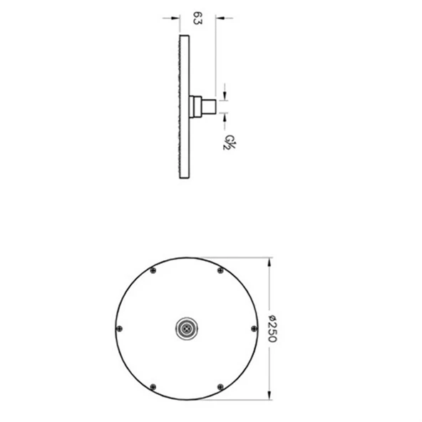 A45638 Vitra Suit Duş Başlığı, 25 Cm - 2