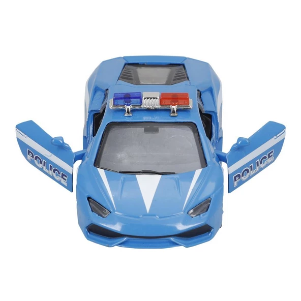 BİRLİK METAL ÇEKBIRAK IŞIKLI SPOR POLİS ARABALARI FY5038P-12D - 2