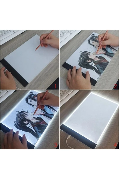 Monozone A5 Led Işıklı Çizim Kopyalama Çizim Yansıtma Çizim Tahtası Grafik Tahtası Çizim Tableti - 2