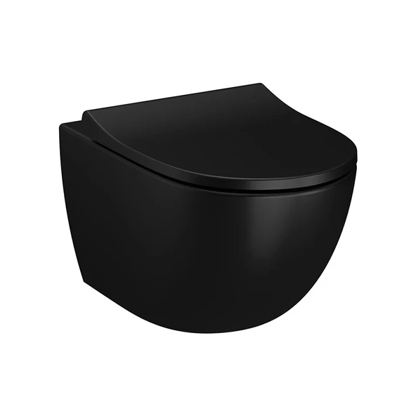 VitrA Asma Klozet Sento Rim-ex Kanalsız, Mat Siyah, 7748B083-0559