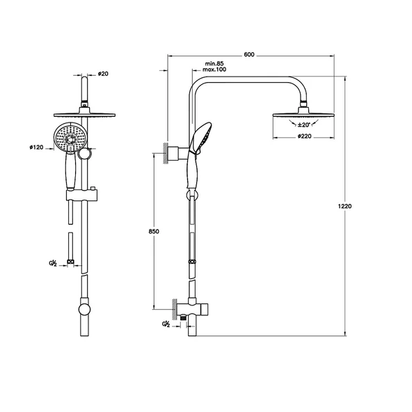 A45598 Artema System Rain LH21 Duş Kolonu - 2