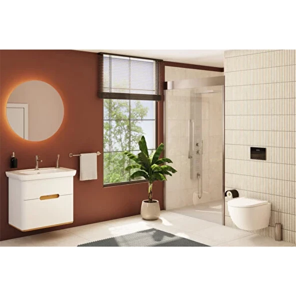 Vitra Origin Kapaklı Tuvalet Kağıtlığı, Fırçalı Nikel A4488834 - 2