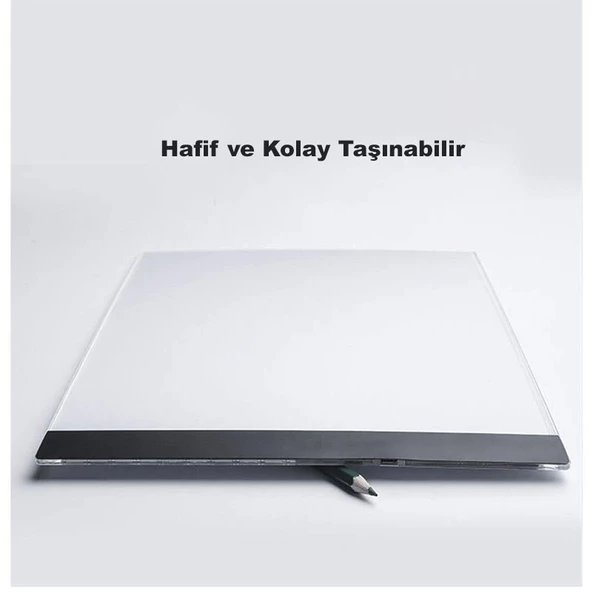 Monozone A5 Led Işıklı Çizim Kopyalama Çizim Yansıtma Çizim Tahtası Grafik Tahtası Çizim Tableti - 5