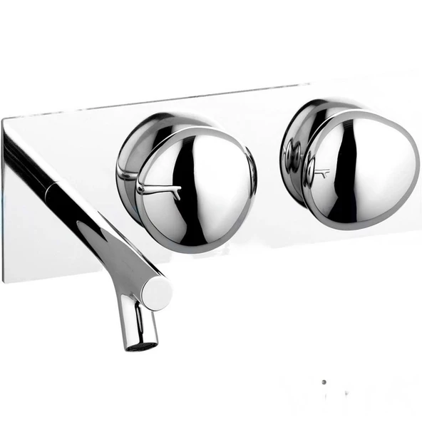 A42846 VitrA İstanbul Ankastre Lavabo Bataryası, Kısa (Sıva Üstü Grubu)