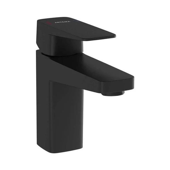 A4273236 Artema Root Square Lavabo Bataryası, Mat Siyah