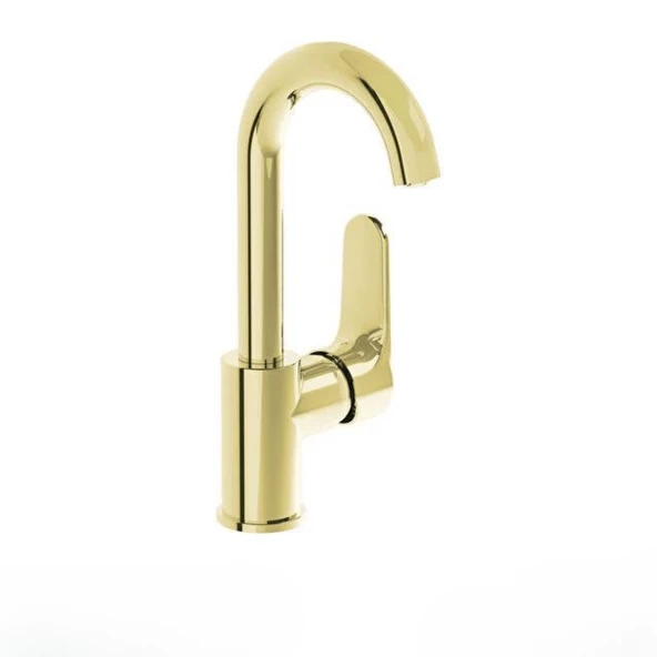 A4275423 Artema Root Round Döner Borulu Lavabo Bataryası, Altın