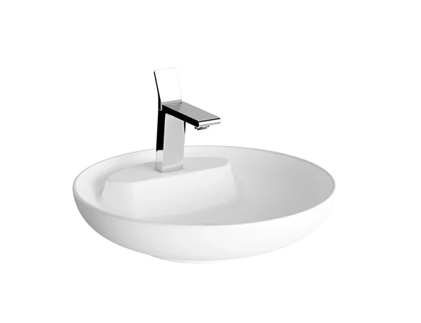 5880B401-0563 Vitra Memoria Yuvarlak Çanak Lavabo, 50 cm, Mat Beyaz