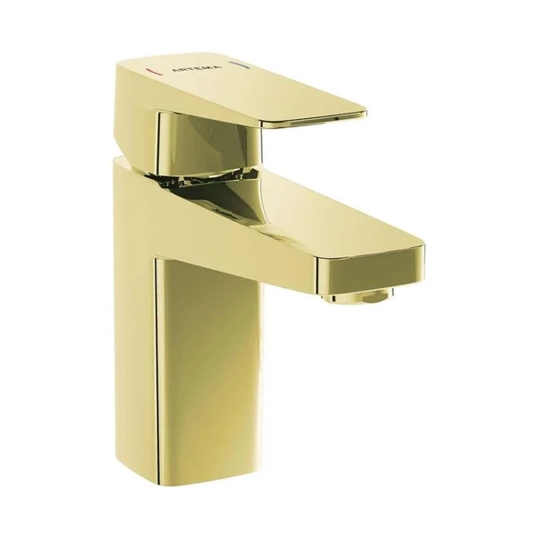 A4273223 Artema Root Square Lavabo Bataryası, Altın