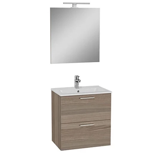 75103 Vitra Mia Demonte Set, 60 cm, Çekmeceli, (Lavabo Dolabı, Aydınlatmalı Ayna), Cordoba - 2