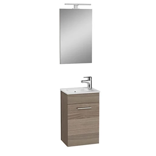 75064 Vitra Mia Demonte Set, 40 cm, Kapaklı, (Lavabo Dolabı, Aydınlatmalı Ayna), Cordoba