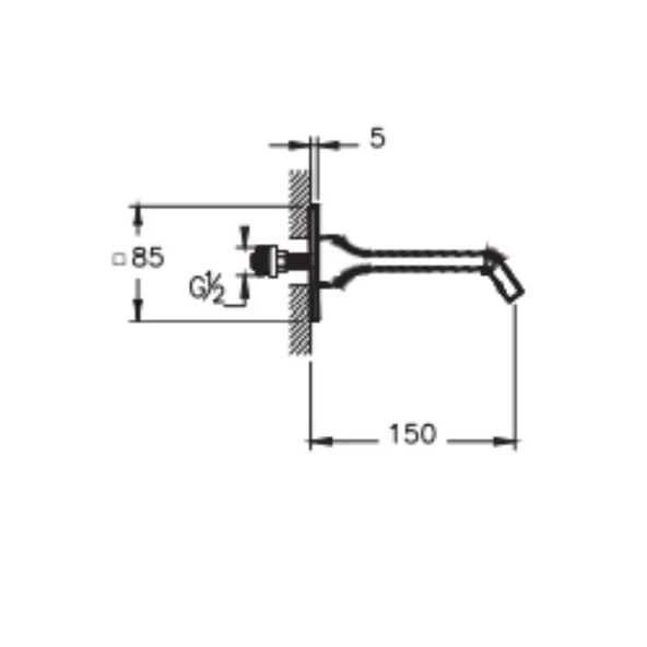 Vitra Suit Çıkış Ucu, Krom A42831 - 2