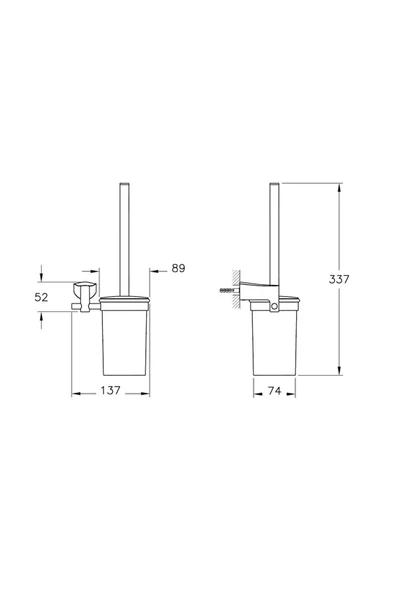 A44087 Vitra Base 800 Tuvalet Fırçalığı (Duvardan) - 2
