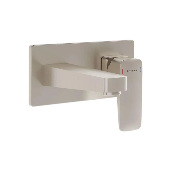 Artema Root Square Ankastre Lavabo Bataryası Fırçalı Nikel (Sıva Üstü Grubu) A4273834