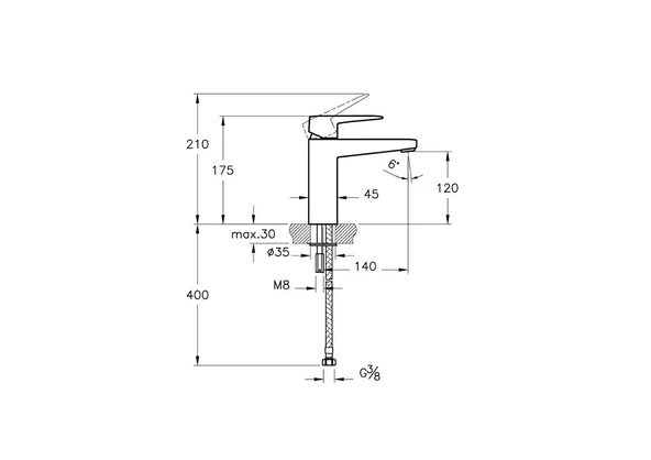 Artema Root Square Yüksek Lavabo Bataryası A42731 - 2
