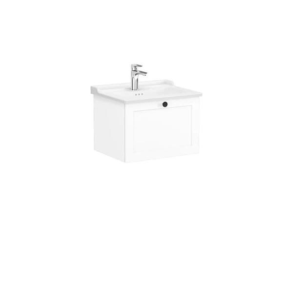 68785 Vitra Root Classic Tek Çekmeceli Lavabo Dolabı, 60 cm, Mat Beyaz (Klasik Lavabo Dahil) ürün görseli
