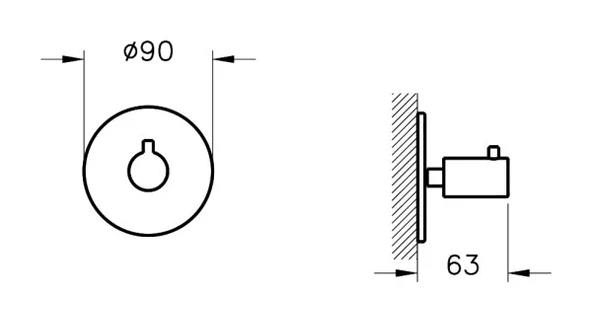 Vitra Origin Ankastre 2 Yollu Yönlendirici (Sıva Üstü Grubu), Mat Siyah A4285736WTC - 2