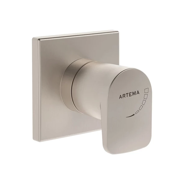 A4272934 Artema Root Square Ankastre Stop Valf (Sıva Üstü Grubu), Fırçalı Nikel