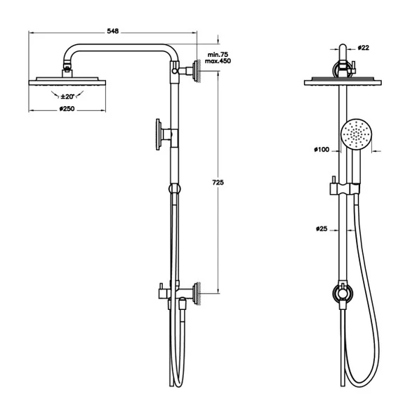 Vitra Origin Classic Duş Kolonu A45793 - 2