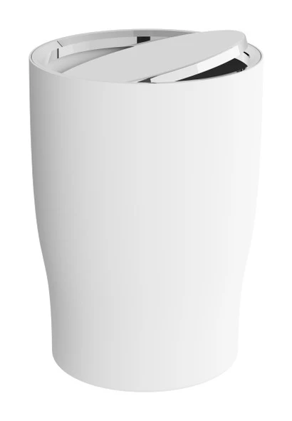 Vitra Eternity Kapaklı Çöp Kovası, 3 Litre, Krom-Beyaz A4430057 ürün görseli 1
