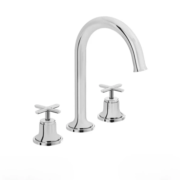 A42891 VitrA Origin Classic Ankastre Lavabo Bataryası (3 Delikli Lavabolar için)