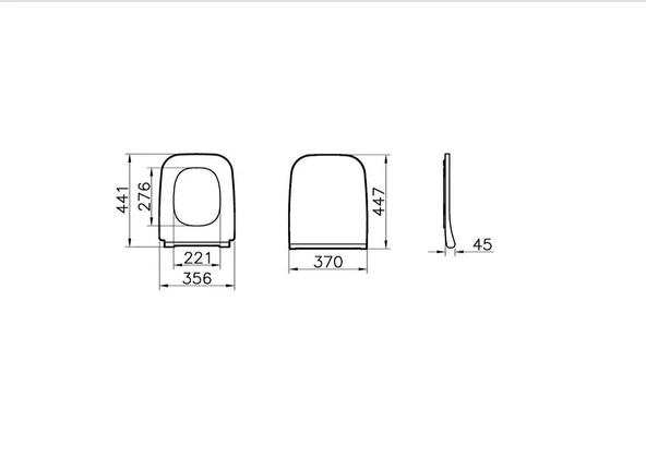 Vitra Shift Klozet Kapağı, Slim, Yavaş Kapanır 191-003-009 - 4
