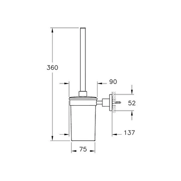 A44097 Vitra Base 500 Tuvalet Fırçalığı (Duvardan) - 2