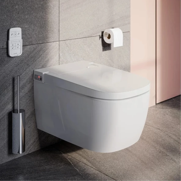 5674B003-6193 Vitra Metropole V-Care Akıllı Rim-ex Asma Klozet, Basic, Yeni Seri