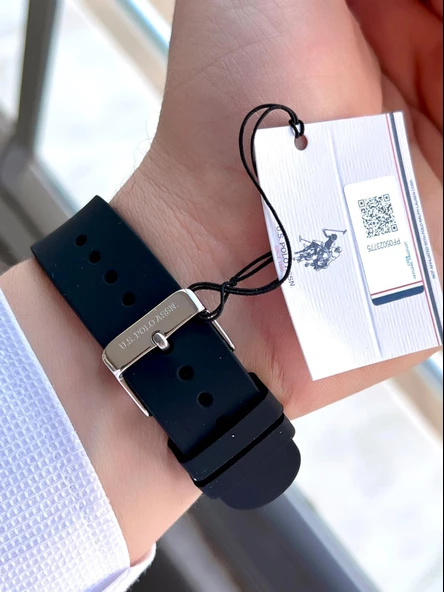 U.S.POLO ASSN Silikon Kordon 3 Atm Suya Dayanıklı Spor Erkek Kol Saati U.SPA.1110.E02 - Resim 4