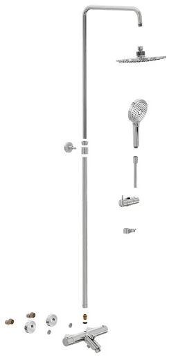 Artema Aquaheat Joy 220B Termostatik Banyo Bataryası - Duş Kolonu Sistemi A47208 - Resim 2