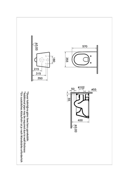 Vitra Nest Rim-ex Asma Klozet-Beyaz, 5176B003-0101 - 3