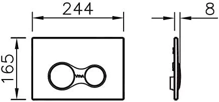 740-0480 Vitra Sirius Kumanda Paneli, Parlak Krom-Mat Krom - 2