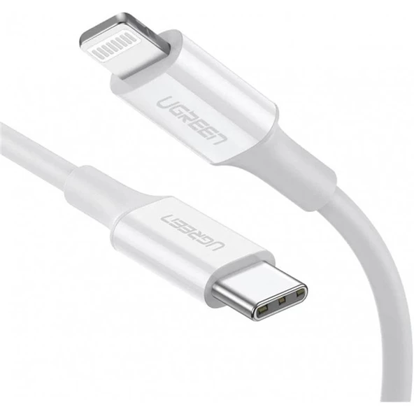 UGREEN TYPE-C TO LIGHTNING 3A PD MFI SERTIFIKALI HIZLI SARJ KABLOSU 1 MT BEYAZ 10493 - 3